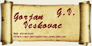 Gorjan Veškovac vizit kartica